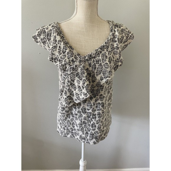 Anthropologie Dolan Left Coast Off Shoulder Top Short Sleeve Size Medium USA - Picture 1 of 6